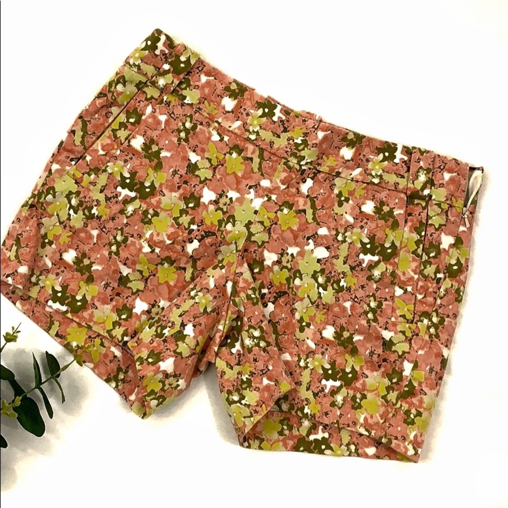J. Crew | Floral Shorts Pink Yellow White Summer